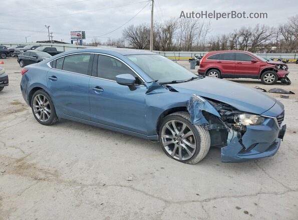 JM1GL1V59H1120661 2017 MAZDA 6 Blue Առջևի աջ