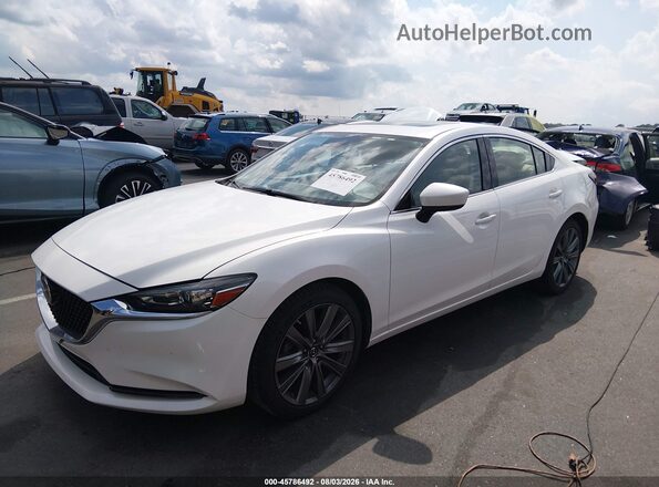 JM1GL1VM1K1501290 2019 MAZDA 6 White Vista tres cuartos delantera izquierda