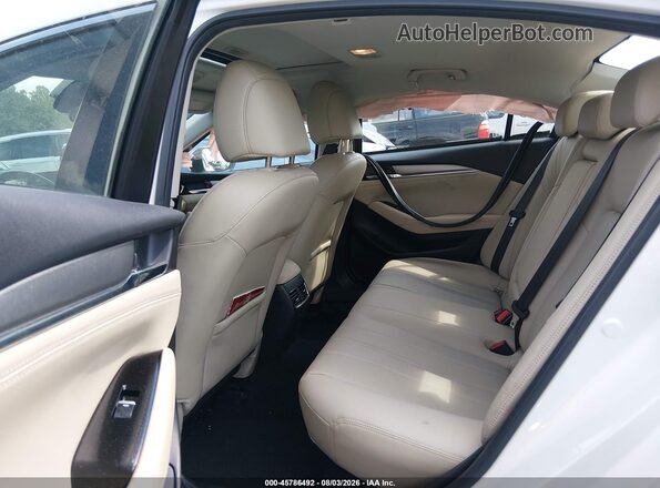JM1GL1VM1K1501290 2019 MAZDA 6 White Vista de la etiqueta del VIN