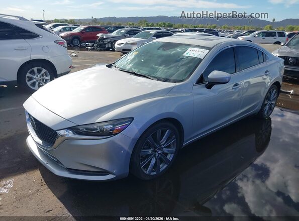 JM1GL1VM2J1312694 2018 MAZDA 6 Silver Առջևի ձախ երեք քառորդ տեսարան