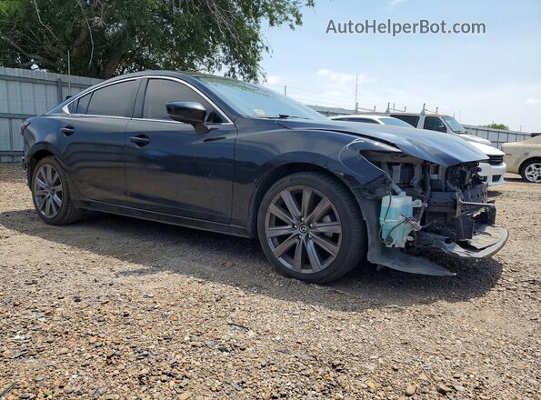JM1GL1VM4M1605498 2021 MAZDA 6 Черный Передняя правая четверть