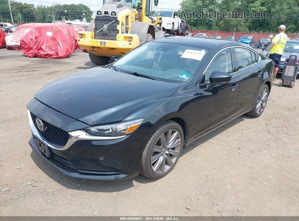 JM1GL1VM5L1524962 2020 MAZDA 6 Black Առջևի ձախ երեք քառորդ տեսարան
