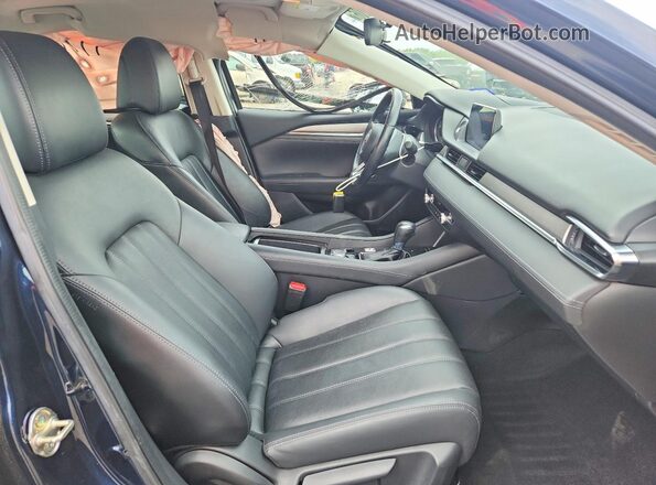 JM1GL1VMXM1620054 2021 MAZDA 6 Blue Widok wnętrza z przodu