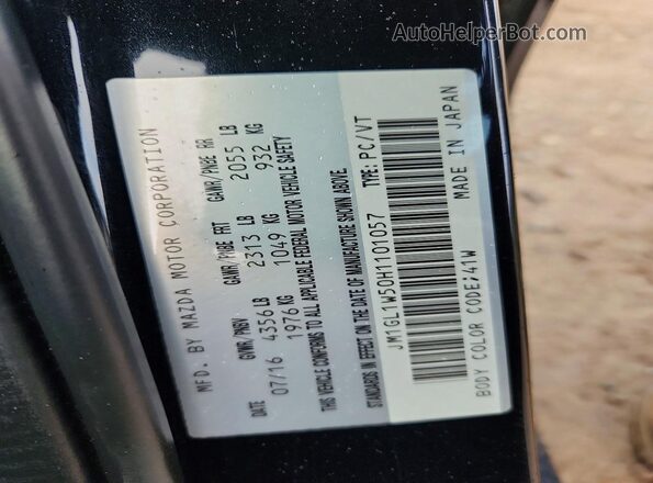 JM1GL1W50H1101057 2017 MAZDA 6 Black VIN sticker view