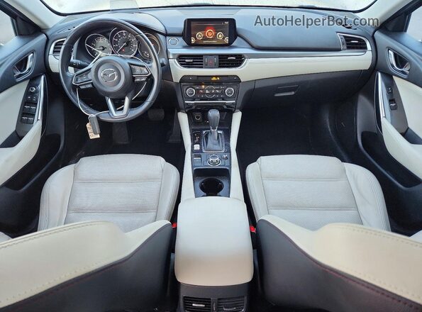 JM1GL1W50H1154504 2017 MAZDA 6 White Вид панелі приладів