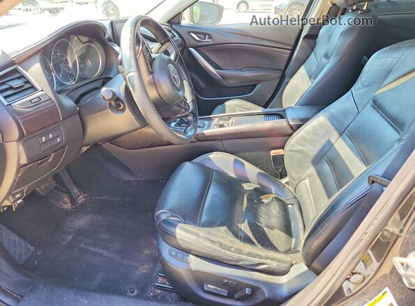 JM1GL1W52H1129006 2017 MAZDA 6 Black Вид салону спереду