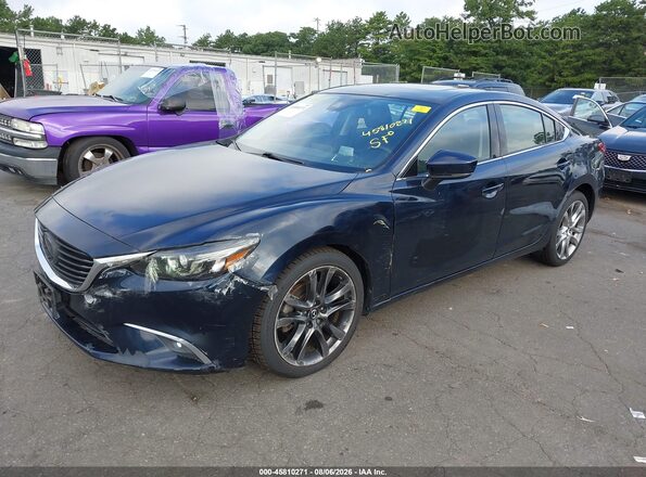 JM1GL1W53H1105961 2017 MAZDA 6 Blue წინა მარცხენა ხედი სამი მეოთხედიდან