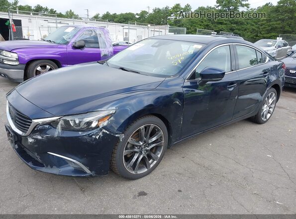 JM1GL1W53H1105961 2017 MAZDA 6 Blue წინა ხედი