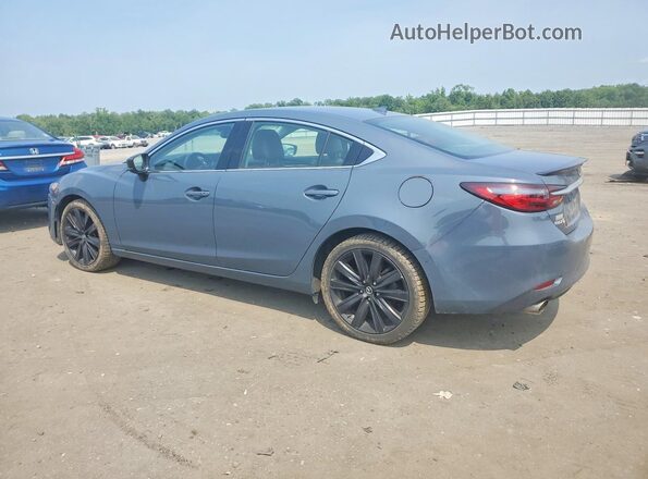 JM1GL1WY0M1608433 2021 MAZDA 6 Синий Задняя левая четверть