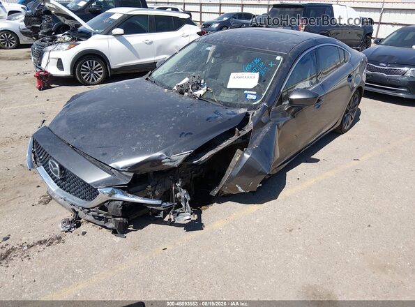JM1GL1WY5J1332438 2018 MAZDA 6 Серый Передняя левая четверть