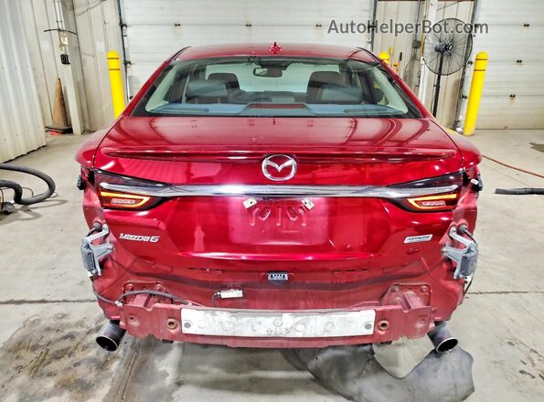 JM1GL1WY7J1334997 2018 MAZDA 6 Red უკანა ხედი