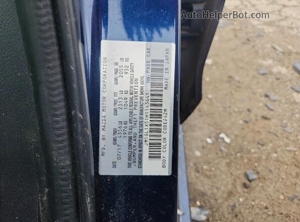 JM1GL1X51H1143641 2017 MAZDA 6 Blue Vista del compartimento del motor