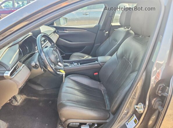 JM1GL1XY7J1315669 2018 MAZDA 6 Gray წინა სალონის ხედი