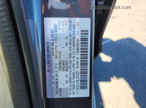 JM1GL1XY8L1514037 2020 MAZDA 6 Charcoal VIN sticker view