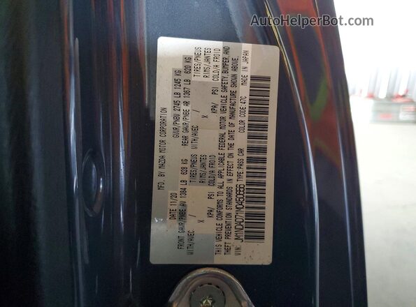 JM1NDAD71M0450656 2021 MAZDA MX-5 Blue Widok naklejki z numerem VIN