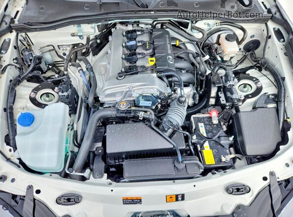 JM1NDAD71T0702663 2026 MAZDA MX-5 White Widok wnętrza z tyłu