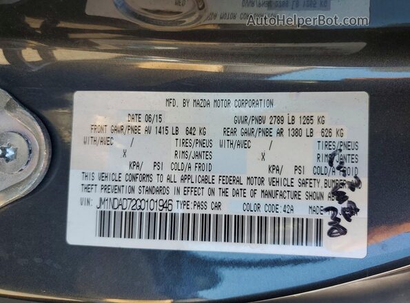 JM1NDAD72G0101946 2016 MAZDA MX-5 Charcoal Widok komory silnika