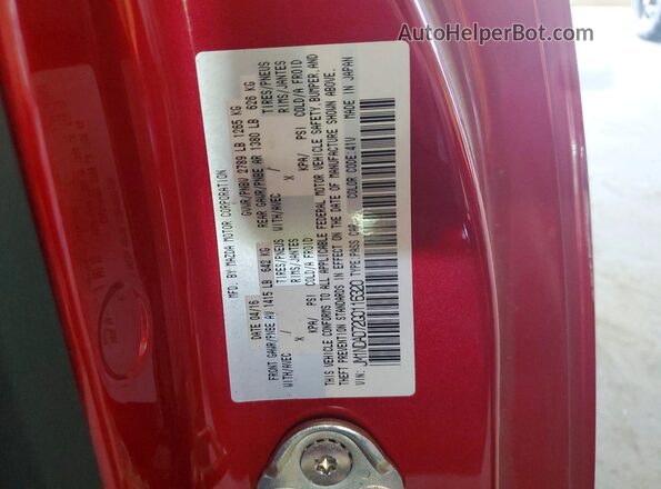 JM1NDAD72G0116320 2016 MAZDA MX-5 Red Engine compartment view