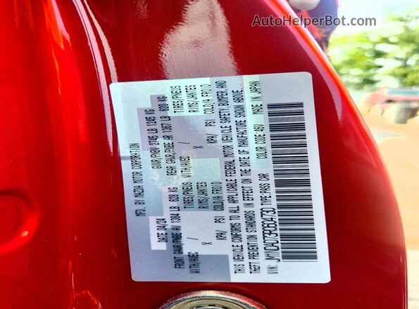 JM1NDAD73R0604730 2024 MAZDA MX-5 Red Widok naklejki z numerem VIN
