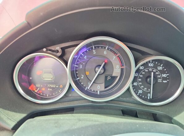 JM1NDAM71H0105455 2017 MAZDA MX-5 Red Instrument cluster view