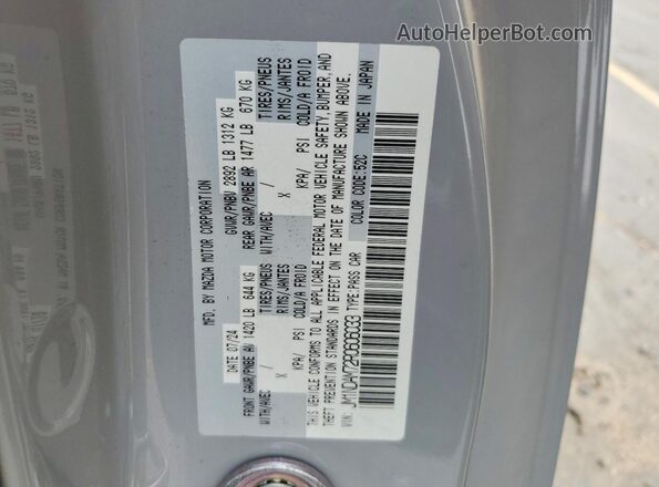 JM1NDAM72R0606033 2024 MAZDA MX-5 Серый Вид подкапотного пространства