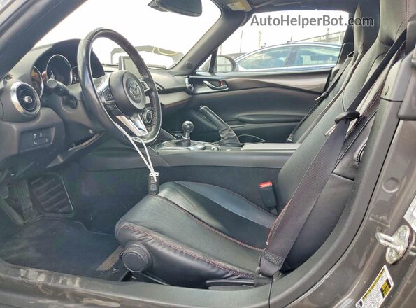 JM1NDAM77H0107761 2017 MAZDA MX-5 Gray Widok wnętrza z przodu