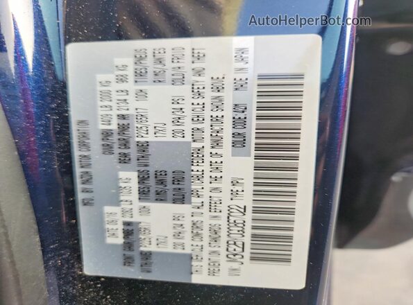 JM3KE2BY0G0867022 2016 MAZDA CX-5 Blue Vista de la etiqueta del VIN
