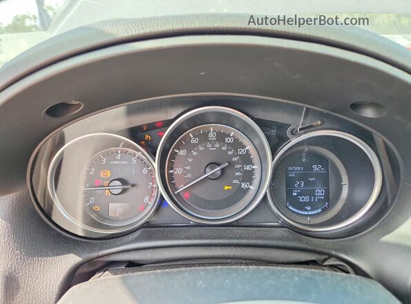 JM3KE2BY8G0842918 2016 MAZDA CX-5 Blue Instrument cluster view