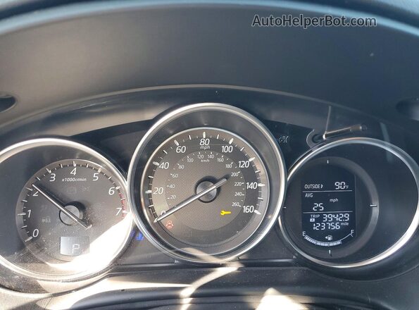JM3KE2CY0G0794362 2016 MAZDA CX-5 Gray ხელსაწყოთა პანელის ხედი
