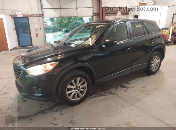 JM3KE2CY1G0641070 2016 MAZDA CX-5 Black წინა მარცხენა ხედი სამი მეოთხედიდან
