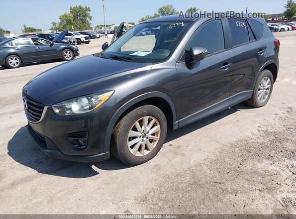 JM3KE2CY5G0682575 2016 MAZDA CX-5 Gray Առջևի ձախ երեք քառորդ տեսարան