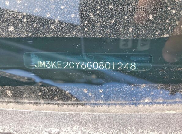 JM3KE2CY6G0801248 2016 MAZDA CX-5 Black Widok naklejki z numerem VIN