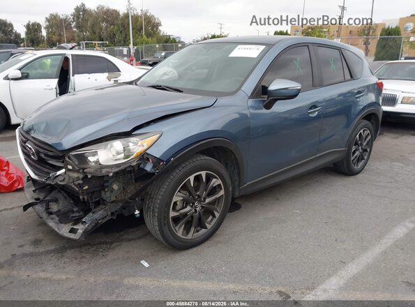JM3KE2DY8G0818213 2016 MAZDA CX-5 Blue Przód lewy