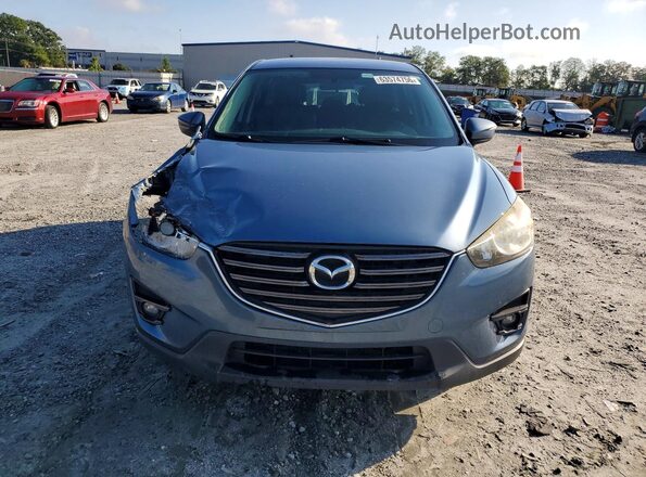 JM3KE4CY7G0676546 2016 MAZDA CX-5 Blue Դիմացի տեսք