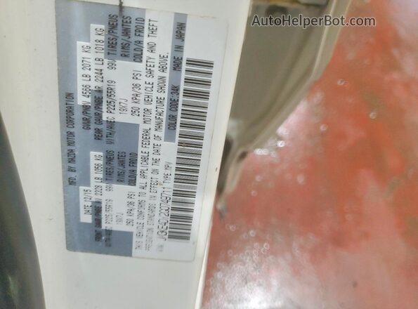 JM3KE4DY2G0749711 2016 MAZDA CX-5 White VIN კოდის სტიკერის ხედი