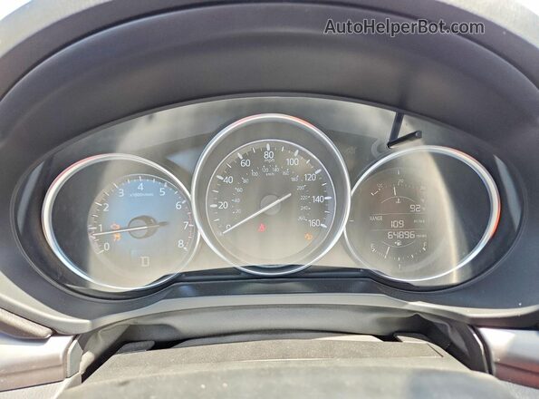 JM3KFABM0K0638434 2019 MAZDA CX-5 White ხელსაწყოთა პანელის ხედი