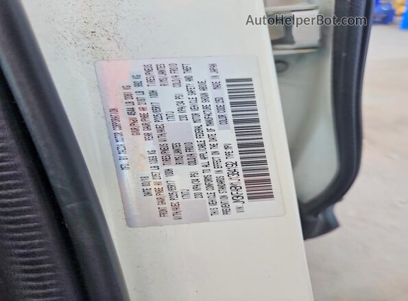 JM3KFABM1J1384192 2018 MAZDA CX-5 White VIN კოდის სტიკერის ხედი