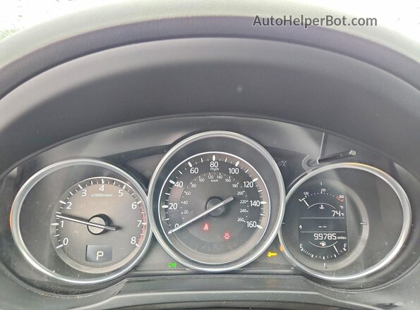 JM3KFABM1J1418020 2018 MAZDA CX-5 White Vista del cuadro de instrumentos