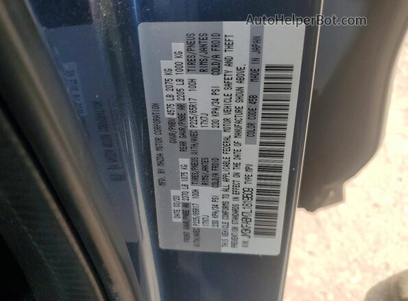 JM3KFABM7L1819509 2020 MAZDA CX-5 Blue Vista de la etiqueta del VIN