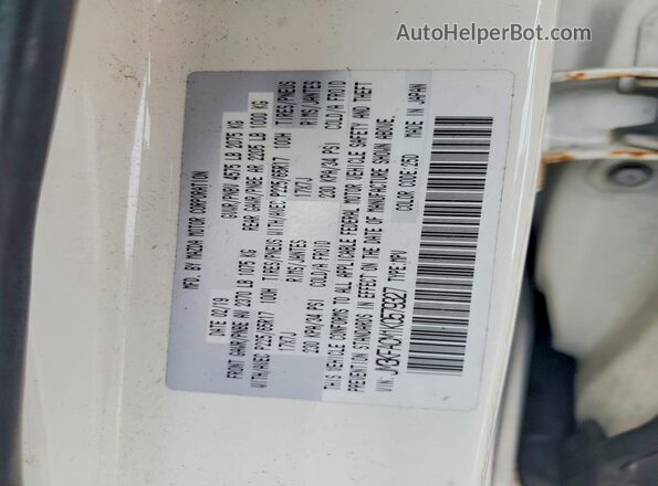 JM3KFACM1K0579327 2019 MAZDA CX-5 White VIN կոդի պիտակի տեսք