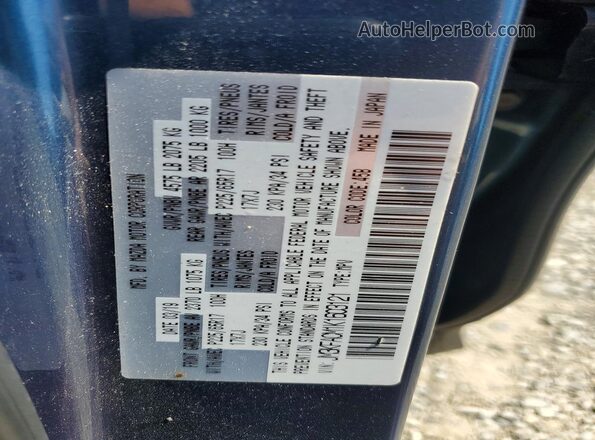 JM3KFACM1K1603121 2019 MAZDA CX-5 Blue VIN კოდის სტიკერის ხედი