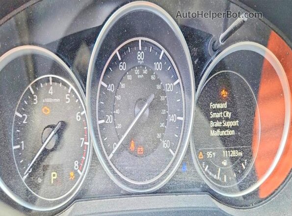 JM3KFACM2J1399315 2018 MAZDA CX-5 White Вид щитка приладів