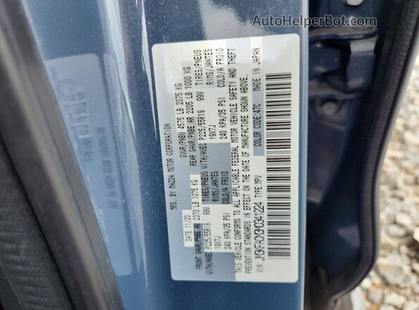 JM3KFACM3M0341224 2021 MAZDA CX-5 Gray VIN კოდის სტიკერის ხედი