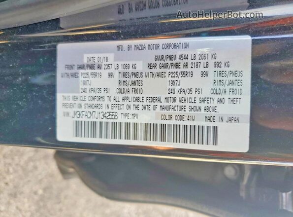 JM3KFACM7J1342558 2018 MAZDA CX-5 Black VIN sticker view