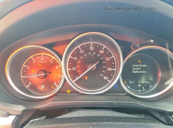 JM3KFACM7L0772129 2020 MAZDA CX-5 Silver Instrument cluster view