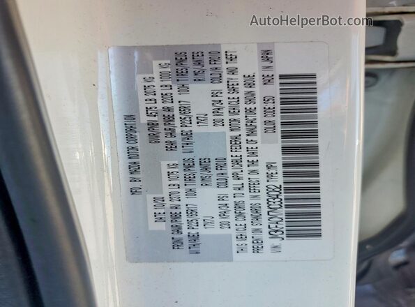 JM3KFACM7M0334082 2021 MAZDA CX-5 White Вид наклейки з VIN-кодом