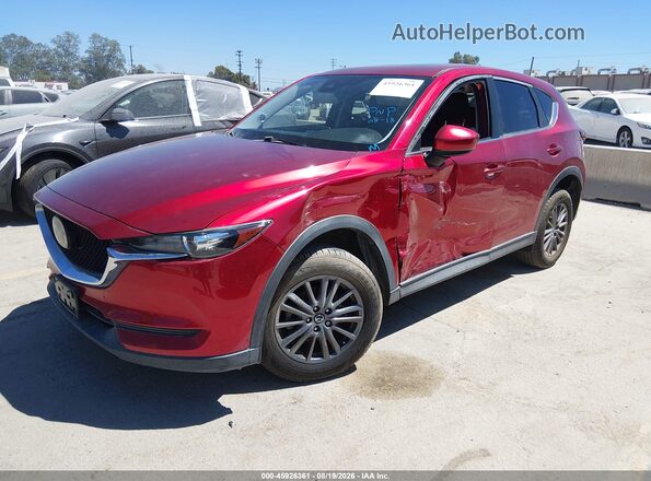 JM3KFACM8L0860056 2020 MAZDA CX-5 Red Առջևի ձախ երեք քառորդ տեսարան