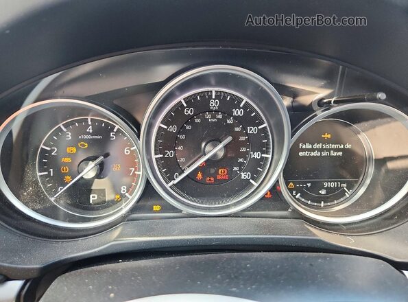 JM3KFACM9L0787764 2020 MAZDA CX-5 Серебряный Вид щитка приборов