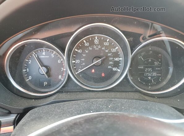 JM3KFADL4H0180927 2017 MAZDA CX-5 Burgundy Widok zestawu wskaźników