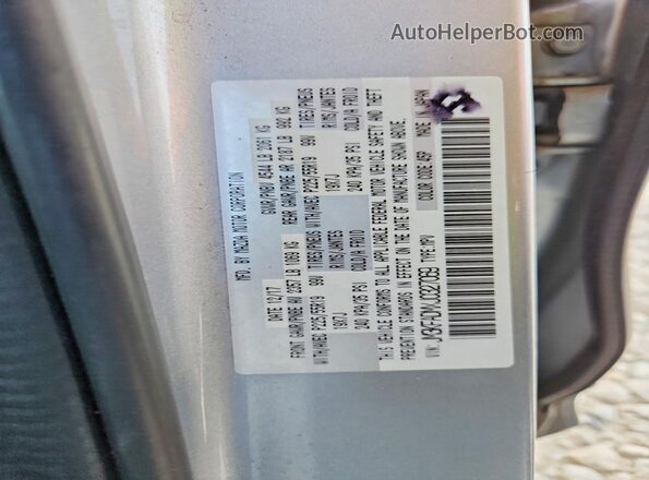 JM3KFADMXJ0327069 2018 MAZDA CX-5 Silver VIN კოდის სტიკერის ხედი